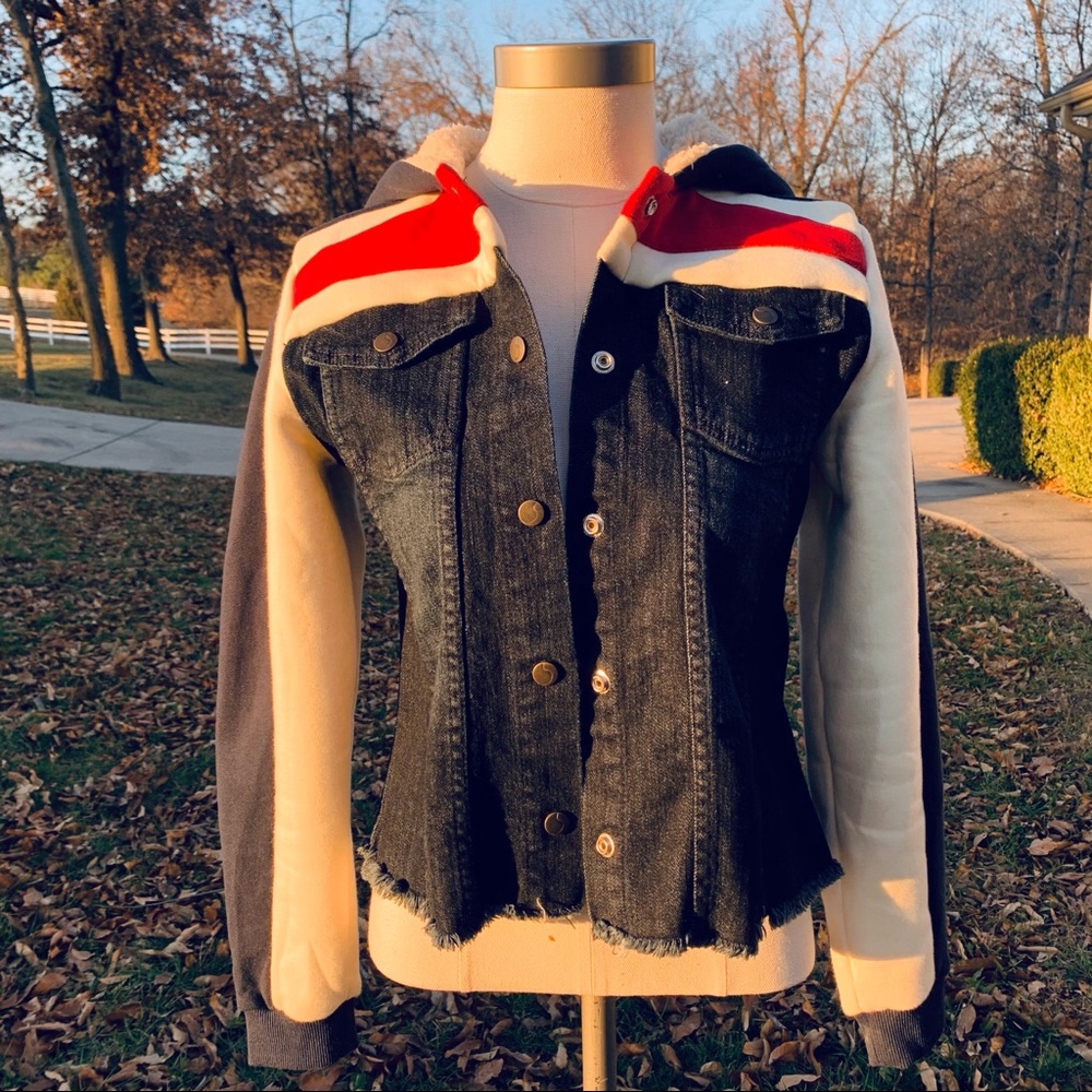 NWOT Joe’s Jeans Jacket with Sherpa hoodie